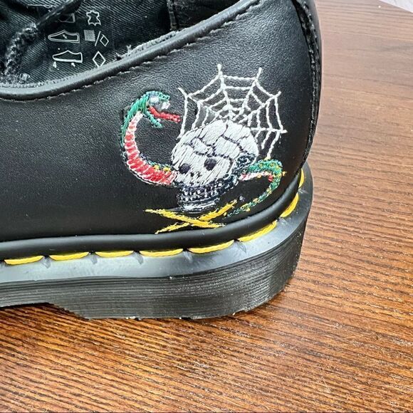 7 DOC MARTENS 1461 SOUVENIR EMBROIDERED LEATHER SHOES NIB great Gift! - Picture 13 of 16